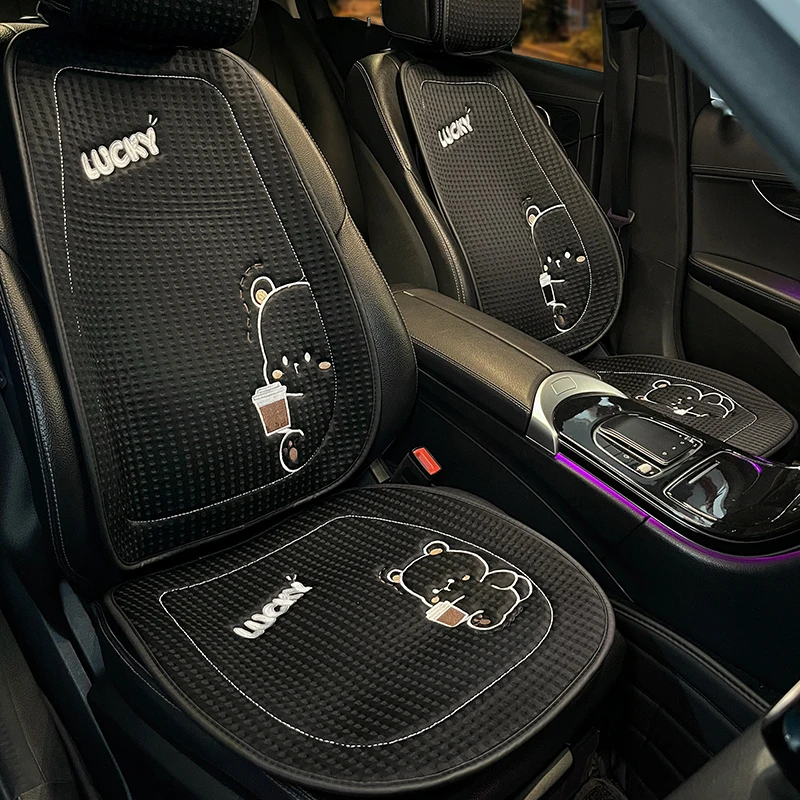 New Blac Cartoon Cute Bear 3D Breathable Mesh Four Seasons Universal Rear Cushion Car Seat Cushion Cover Car Interior Decoration
New Blac Cartoon Cute Bear 3D Breathable Mesh Four Seasons Universal Rear Cushion Car Seat Cushion Cover Car Interior Decoration