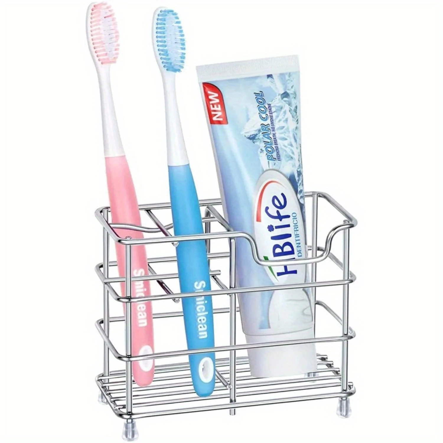 Stainless Steel Toothbrush Holder with 5 Slots for Bathroom - Space-Saving Bathroom Accessories Organizer
Stainless Steel Toothbrush Holder with 5 Slots for Bathroom - Space-Saving Bathroom Accessories Organizer