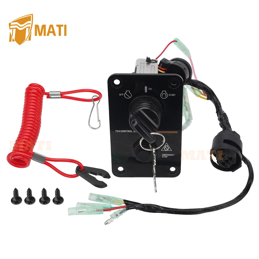 Main Switch Panel Outboard Single Engine Key Switch Panel Assembly for Yamaha Outboard 2-Stroke and 4-Stroke 704-82570-12-00
Main Switch Panel Outboard Single Engine Key Switch Panel Assembly for Yamaha Outboard 2-Stroke and 4-Stroke 704-82570-12-00