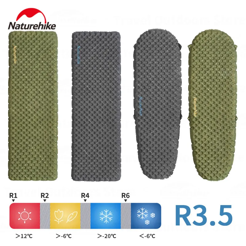 Naturehike Кемпинговый матрас R3.5, спальный коврик, зимний теплый сверхлегкий уличный походный спальный коврик, переносной надувной матрас
Naturehike Кемпинговый матрас R3.5, спальный коврик, зимний теплый сверхлегкий уличный походный спальный коврик, переносной надувной матрас