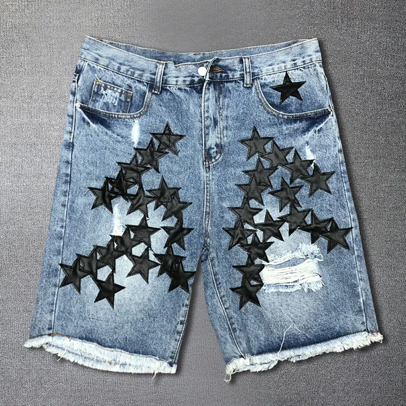 Hip Hop Jeans Star Pattern Patch Street Men's Motorcycle Denim Shorts Pantalon Homme 2023 Trendy Men's Jeans Punk Denim Shorts
Hip Hop Jeans Star Pattern Patch Street Men's Motorcycle Denim Shorts Pantalon Homme 2023 Trendy Men's Jeans Punk Denim Shorts
