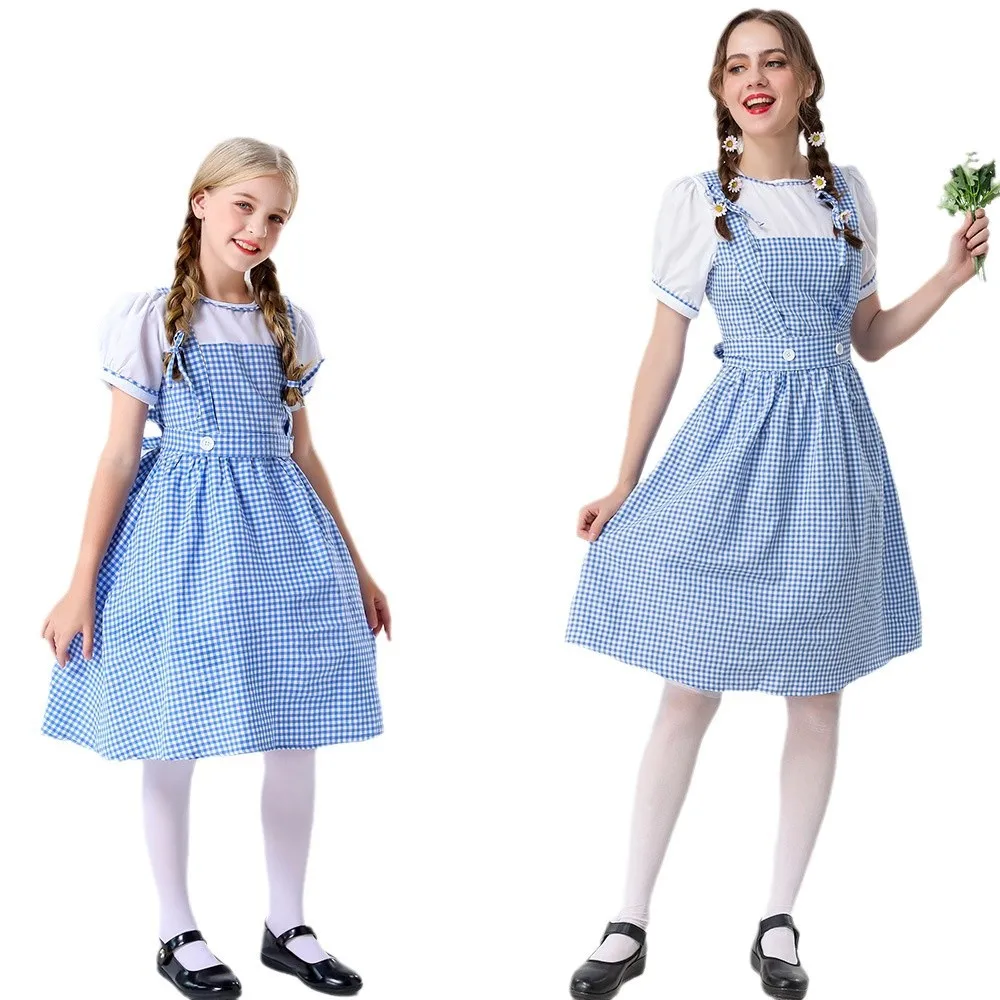 Roleplay Witch of the North Festival Performance Costume Farm Girl Blue Plaid Outfit Halloween Stage Show Traditional Hanfu W...
Roleplay Witch of the North Festival Performance Costume Farm Girl Blue Plaid Outfit Halloween Stage Show Traditional Hanfu W...