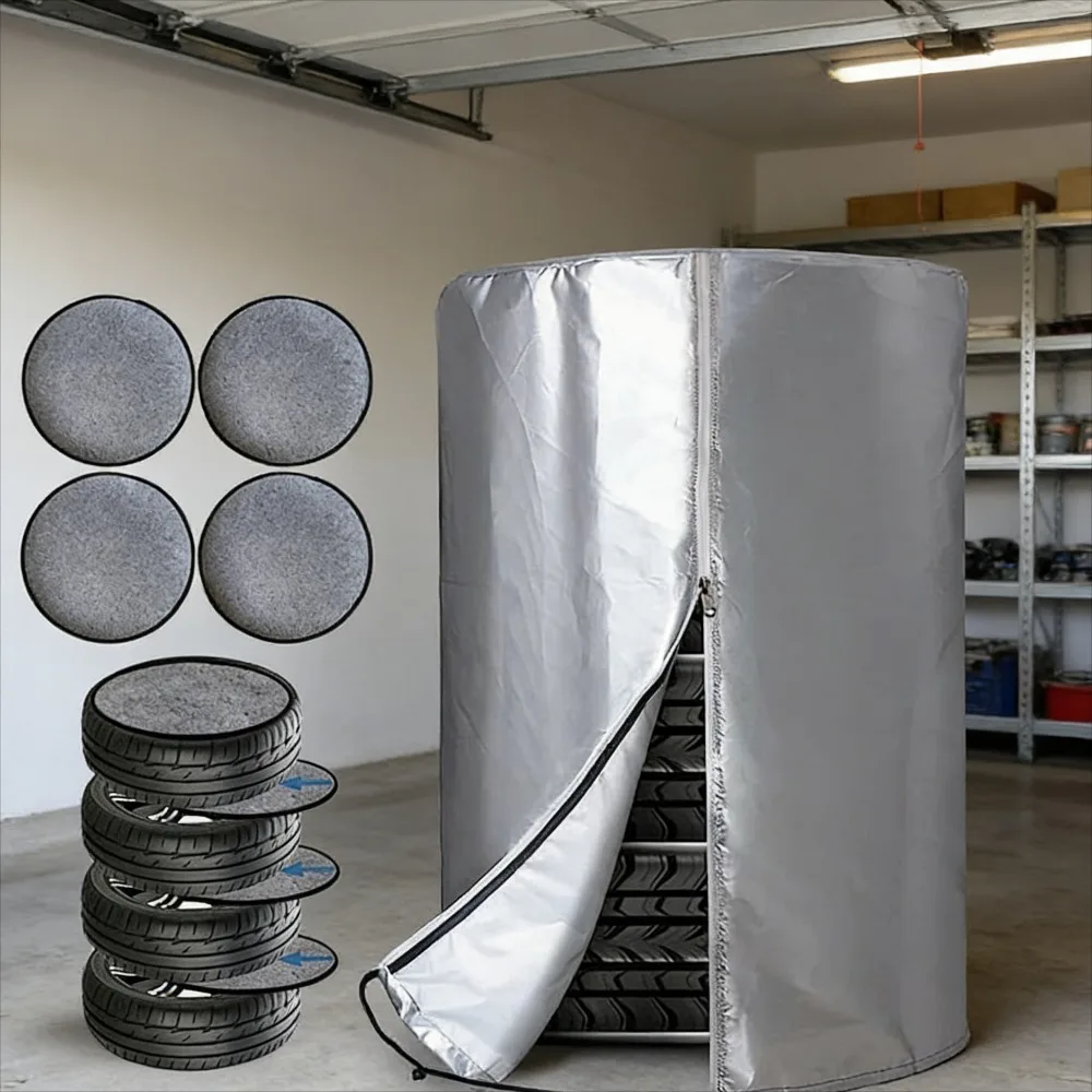 4 Pack Car Tire Cover 420D Oxford Fabric Snow Tire Protector Spare Tire Storage Bag
4 Pack Car Tire Cover 420D Oxford Fabric Snow Tire Protector Spare Tire Storage Bag