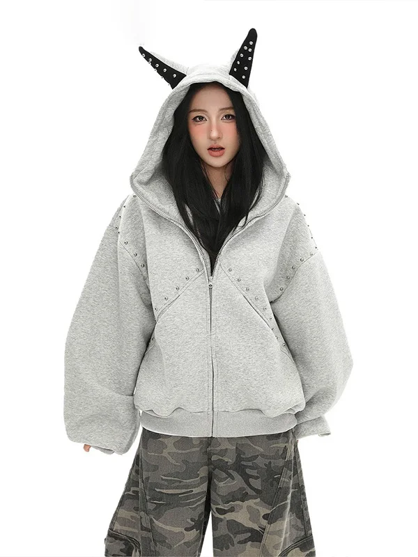 Heavyweight Rivet Splicing Dobie Dog Hoodie Men's Trendy Haome Open Cardigan Jaet Spring Autumn Casual Top Faion
Heavyweight Rivet Splicing Dobie Dog Hoodie Men's Trendy Haome Open Cardigan Jaet Spring Autumn Casual Top Faion