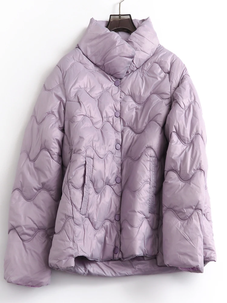 Warm Pure Color Slim Fit Wave Stitch Stand Collar Single Button Cotton Jacket Long Sleeve Women's Coat Winter New Style B061
Warm Pure Color Slim Fit Wave Stitch Stand Collar Single Button Cotton Jacket Long Sleeve Women's Coat Winter New Style B061