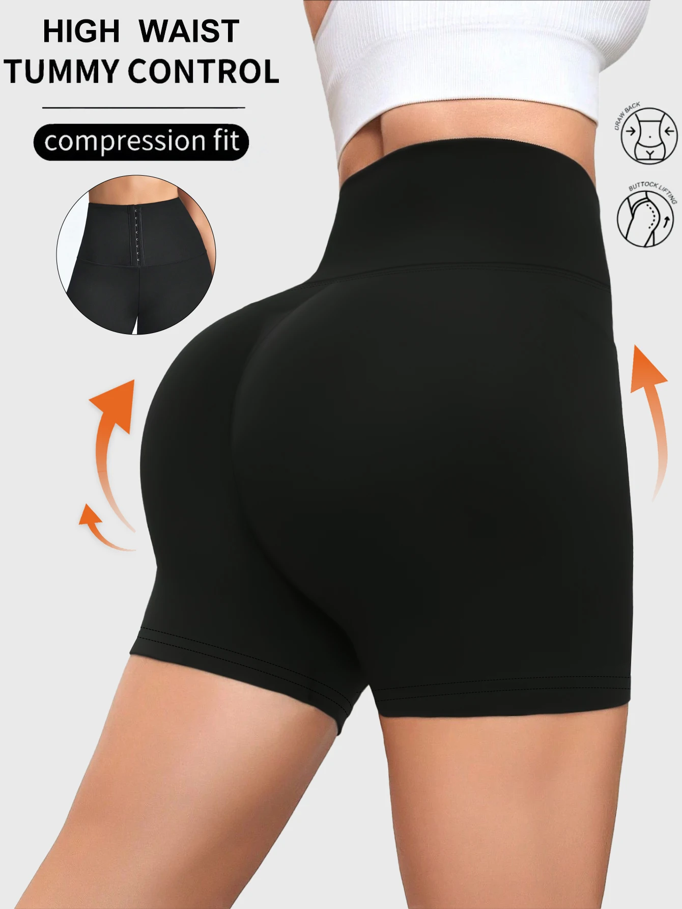 Women's Waist Shaping Slim Shorts Tummy Control Butt Lifting Buttoned High Waist Yoga Pants Specially For Belly Slimming Daily
Women's Waist Shaping Slim Shorts Tummy Control Butt Lifting Buttoned High Waist Yoga Pants Specially For Belly Slimming Daily