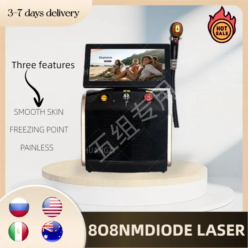 Professional 3000W High Power 755nm 808nm 1064nm Diode Laser Hair Removal Machine For Salon lce Titanium Painless Epilator
Professional 3000W High Power 755nm 808nm 1064nm Diode Laser Hair Removal Machine For Salon lce Titanium Painless Epilator