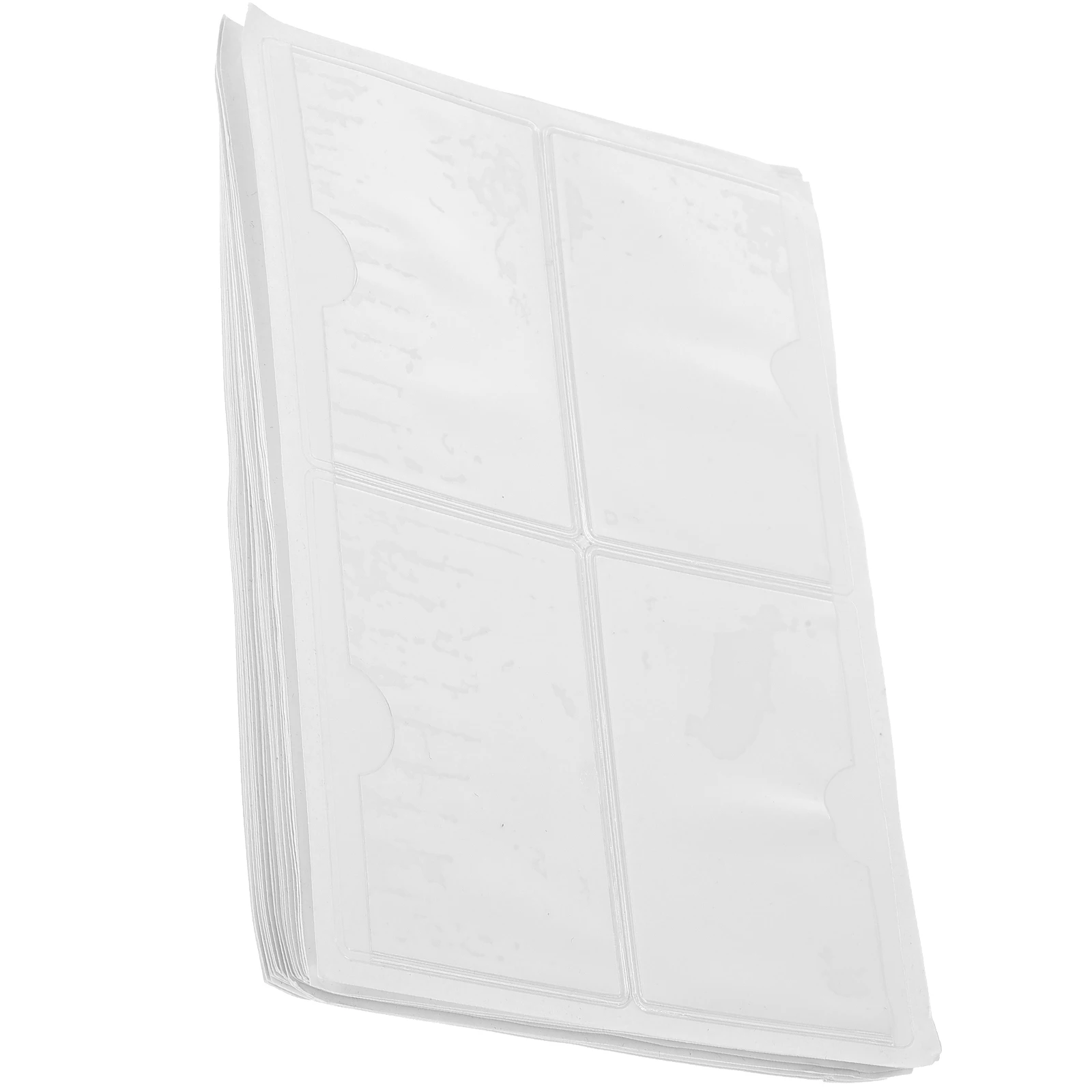 100pcs Adhesive Holder Clear PVC Business Card Sleeve 6x8 5cm Plastic Index Plastic Card Holder Organizer Pocket
100pcs Adhesive Holder Clear PVC Business Card Sleeve 6x8 5cm Plastic Index Plastic Card Holder Organizer Pocket