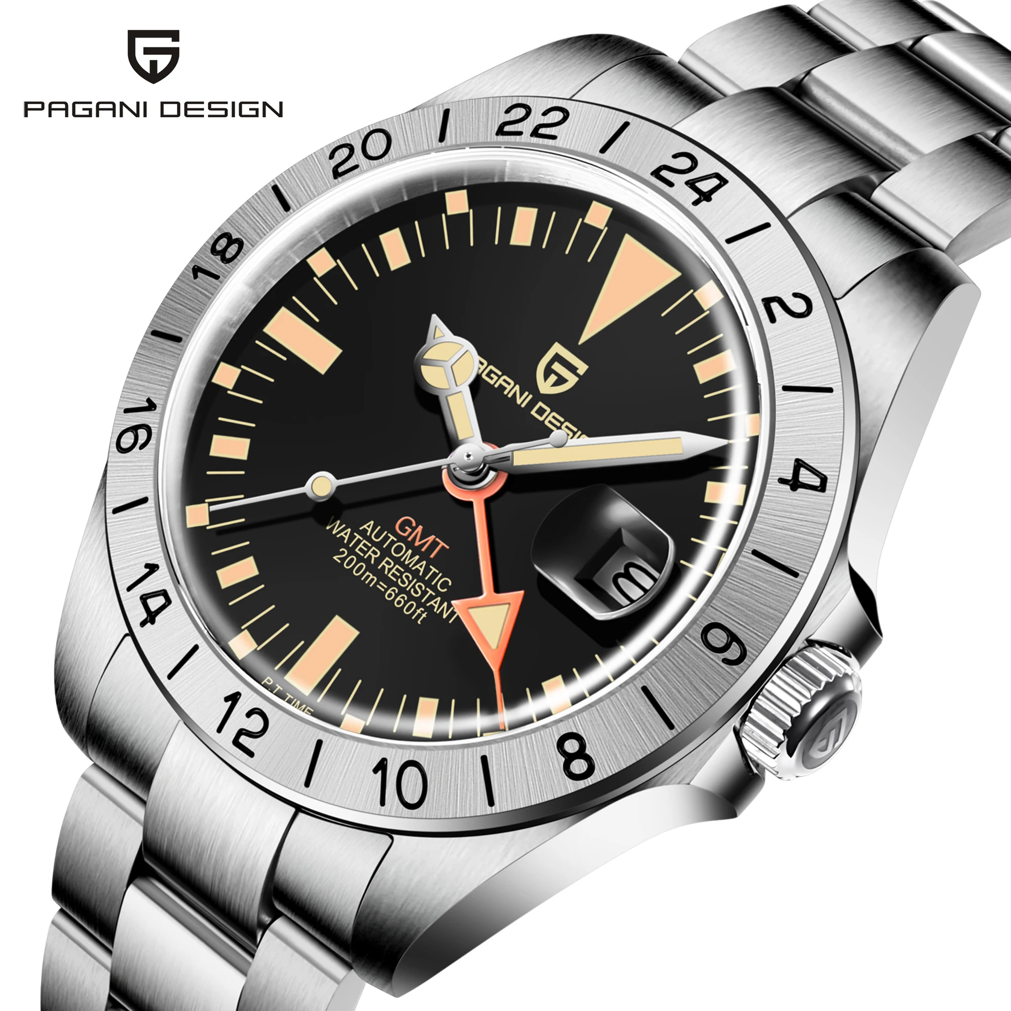 PAGANI DESIGN PD1693 Men's Automatic Mechanical Analog Watch 42mm Stainless Steel Sapphire Crystal Waterproof Retro Wristwatch
PAGANI DESIGN PD1693 Men's Automatic Mechanical Analog Watch 42mm Stainless Steel Sapphire Crystal Waterproof Retro Wristwatch