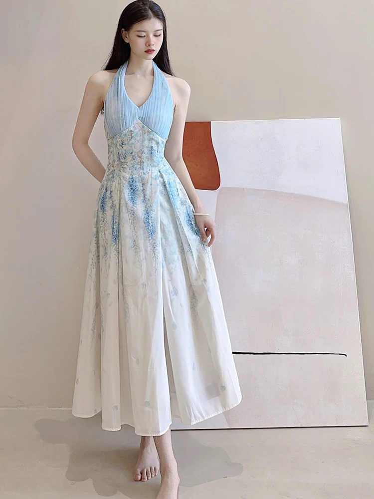 Jmprs Floral Sexy Halter Beach Dress Women Elegant Slim Sweet Sleeveless Vintage Long Dress Casual Retro Mesh Patchwork Vestidos
Jmprs Floral Sexy Halter Beach Dress Women Elegant Slim Sweet Sleeveless Vintage Long Dress Casual Retro Mesh Patchwork Vestidos