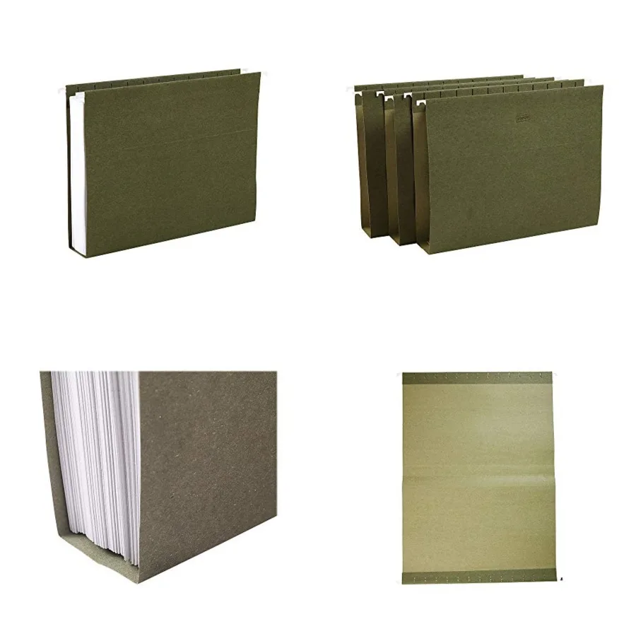 Heavy‑Duty Box‑Bottom Hanging File Folders, Legal Size, 2" Expansion, 1/5‑Cut Tabs, Standard Green 25/Box
Heavy‑Duty Box‑Bottom Hanging File Folders, Legal Size, 2" Expansion, 1/5‑Cut Tabs, Standard Green 25/Box