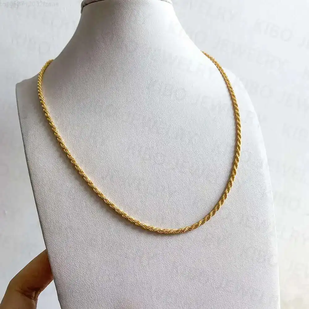 Wholesale Pure Gold Filled Real Solid 24k Solid Gold for Men Rope Link Chains for Mens Hip Hop Necklace
Wholesale Pure Gold Filled Real Solid 24k Solid Gold for Men Rope Link Chains for Mens Hip Hop Necklace