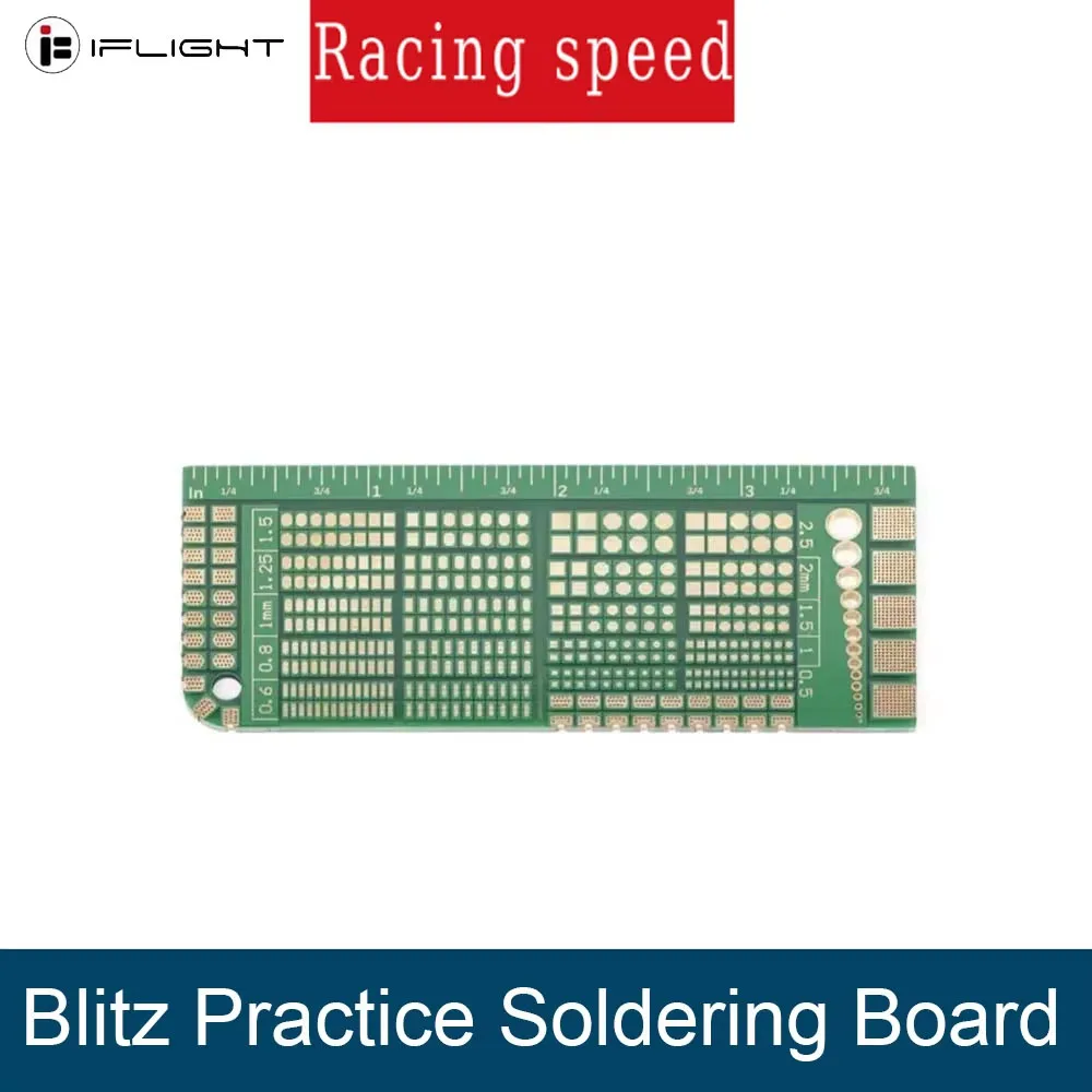 iFlight Blitz Soldering Practice Board 100x40mm Flight Controller ESC PCB Welding Technique Exercise Board for RC FPV Drone
iFlight Blitz Soldering Practice Board 100x40mm Flight Controller ESC PCB Welding Technique Exercise Board for RC FPV Drone