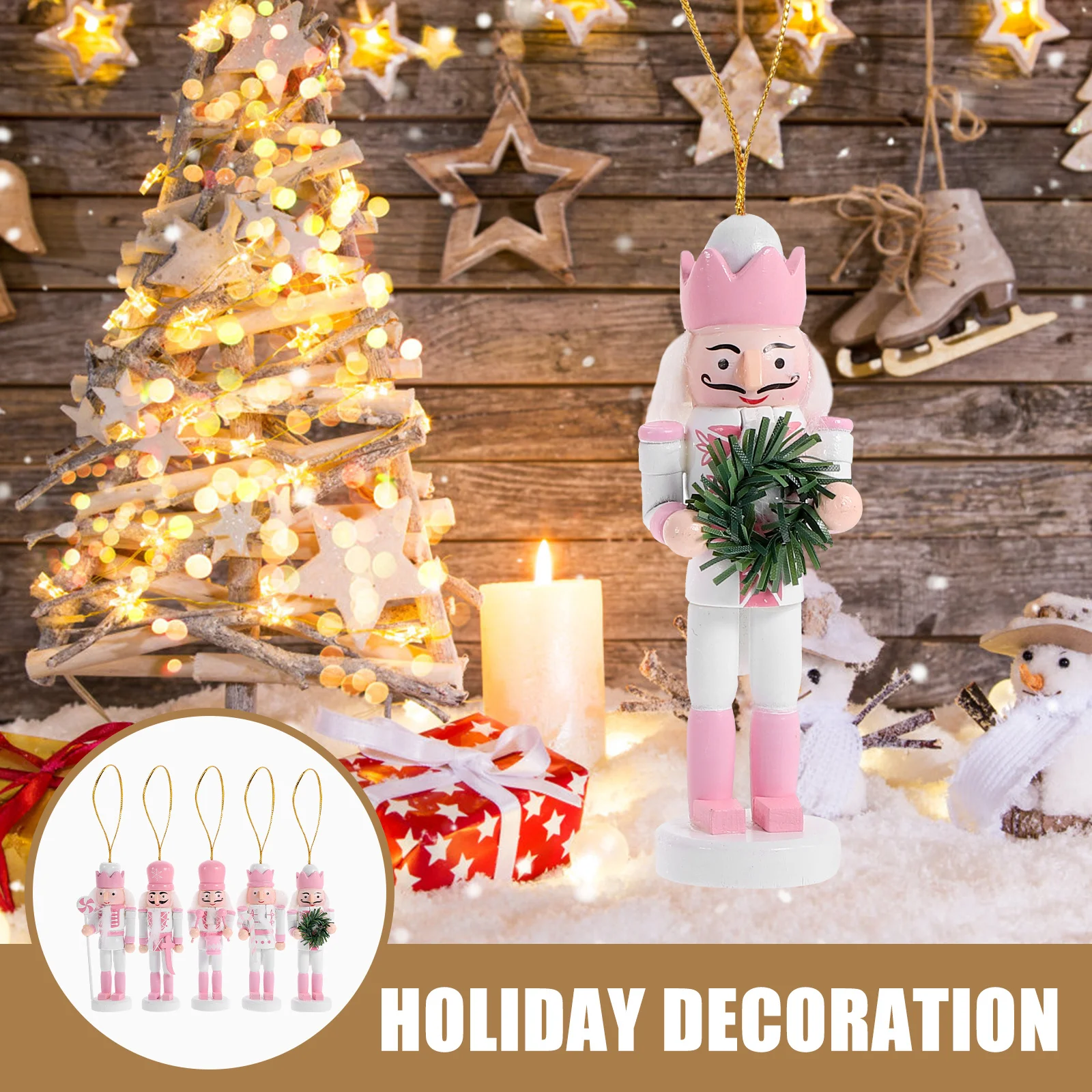 5Pcs Nutcracker Christmas Decor Small Wooden Nutcracker Soldier Xmas Hanging Ornaments Home Office Decoration Xmas Decorations
5Pcs Nutcracker Christmas Decor Small Wooden Nutcracker Soldier Xmas Hanging Ornaments Home Office Decoration Xmas Decorations