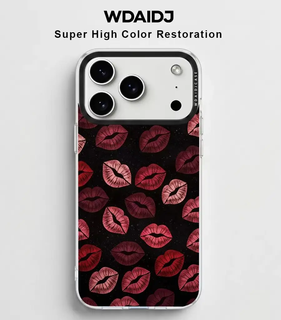 Black Background Red Lip Print Pattern Clear Phone Case For iPhone 13 14 15 16 17 Bold Edgy Kiss Print Motif
Black Background Red Lip Print Pattern Clear Phone Case For iPhone 13 14 15 16 17 Bold Edgy Kiss Print Motif