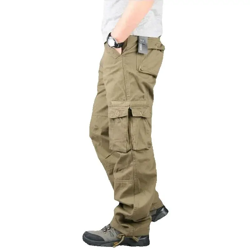 Fashion Casual Cargo Pants Men's Multi Pockets Army Green Pants Outwear Straight Slacks Long Trousers Large Size 40 42 Bottoms
Fashion Casual Cargo Pants Men's Multi Pockets Army Green Pants Outwear Straight Slacks Long Trousers Large Size 40 42 Bottoms