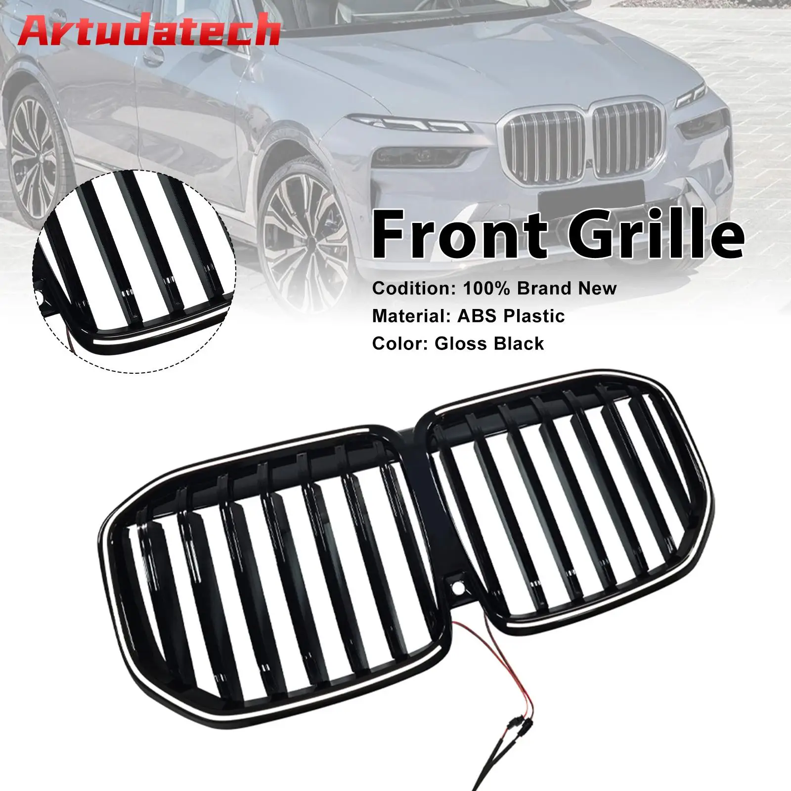 Artudatech Black Single Line Front Bumper Grille Grill Fit for BMW X7 G07 2023 2024 2025 2026 W/LED Car Accessories
Artudatech Black Single Line Front Bumper Grille Grill Fit for BMW X7 G07 2023 2024 2025 2026 W/LED Car Accessories