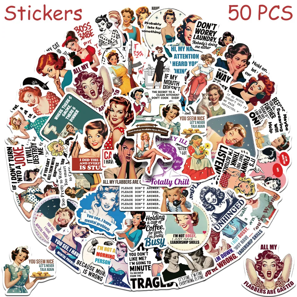 50pcs Retro Female Quotes Stickers Decals For Phone Laptop Scrapbook Skateboard Suitcase DIY Aesthetic Stickers Creative Gifts
50pcs Retro Female Quotes Stickers Decals For Phone Laptop Scrapbook Skateboard Suitcase DIY Aesthetic Stickers Creative Gifts