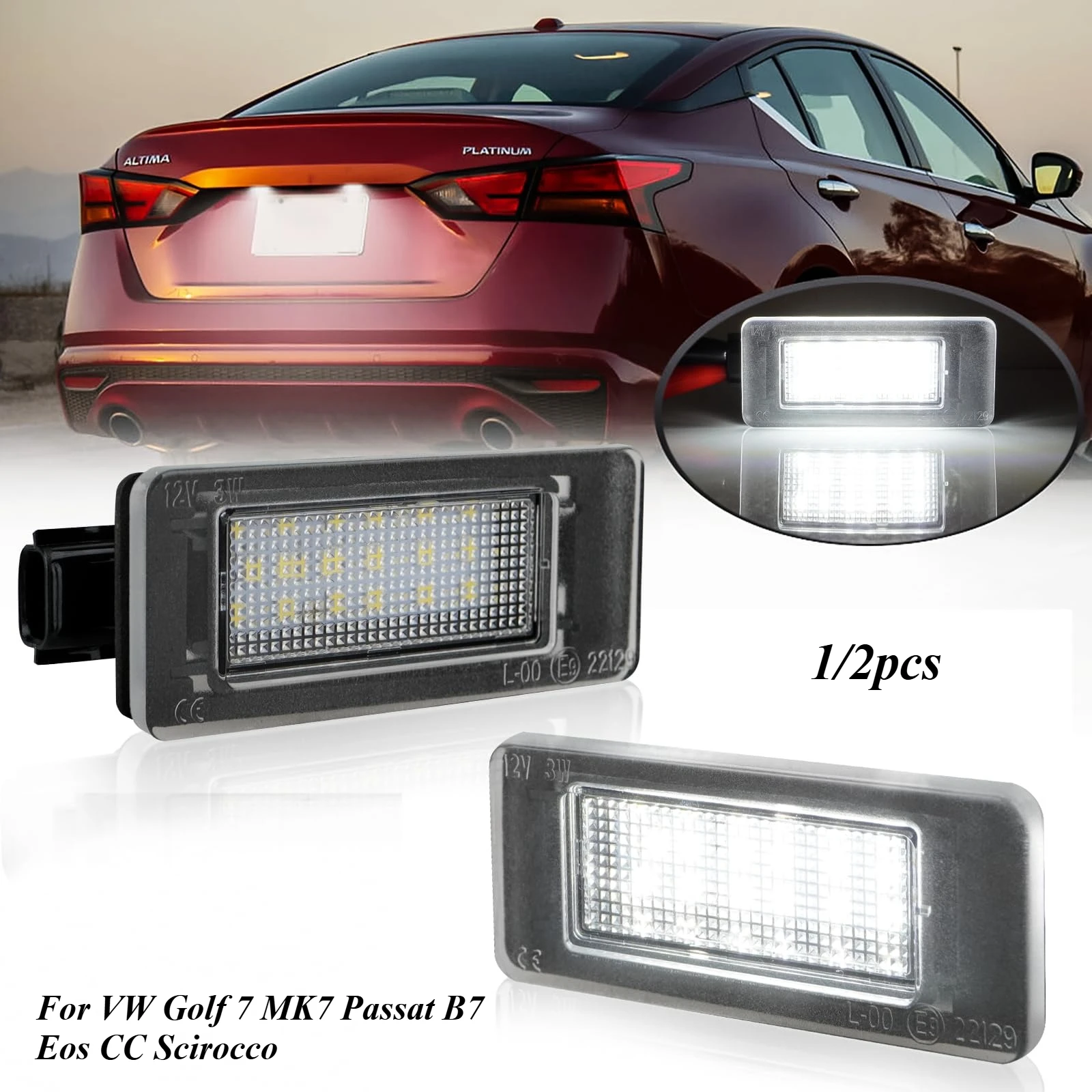 1/2pcs 35D943021A 1K8943021C Car LED License Plate Light For Beetle For VW Golf 7 MK7 Passat B7 Eos CC Scirocco 35D 943 021 A
1/2pcs 35D943021A 1K8943021C Car LED License Plate Light For Beetle For VW Golf 7 MK7 Passat B7 Eos CC Scirocco 35D 943 021 A