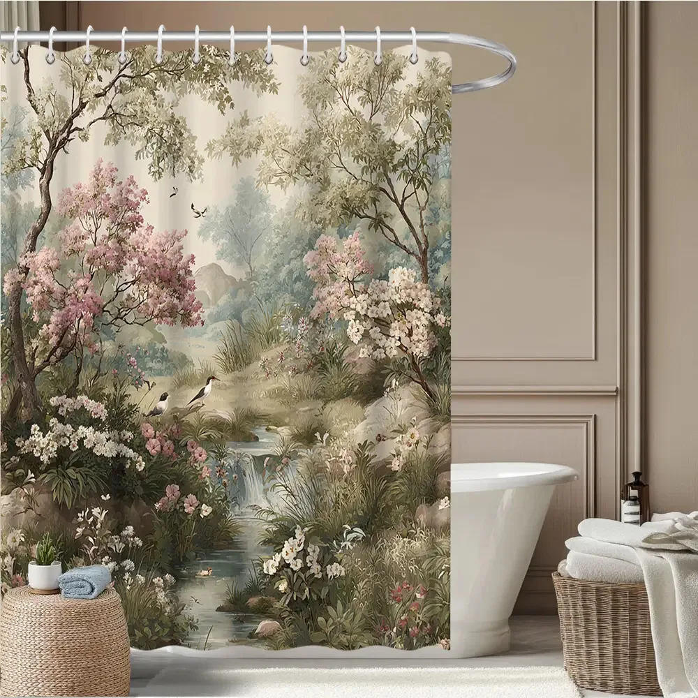 Realistic Spring Floral Garden Shower Curtain Waterproof Polyester Bathroom Decor Luxury Waterfall Blossom Print Shower Curtain
Realistic Spring Floral Garden Shower Curtain Waterproof Polyester Bathroom Decor Luxury Waterfall Blossom Print Shower Curtain