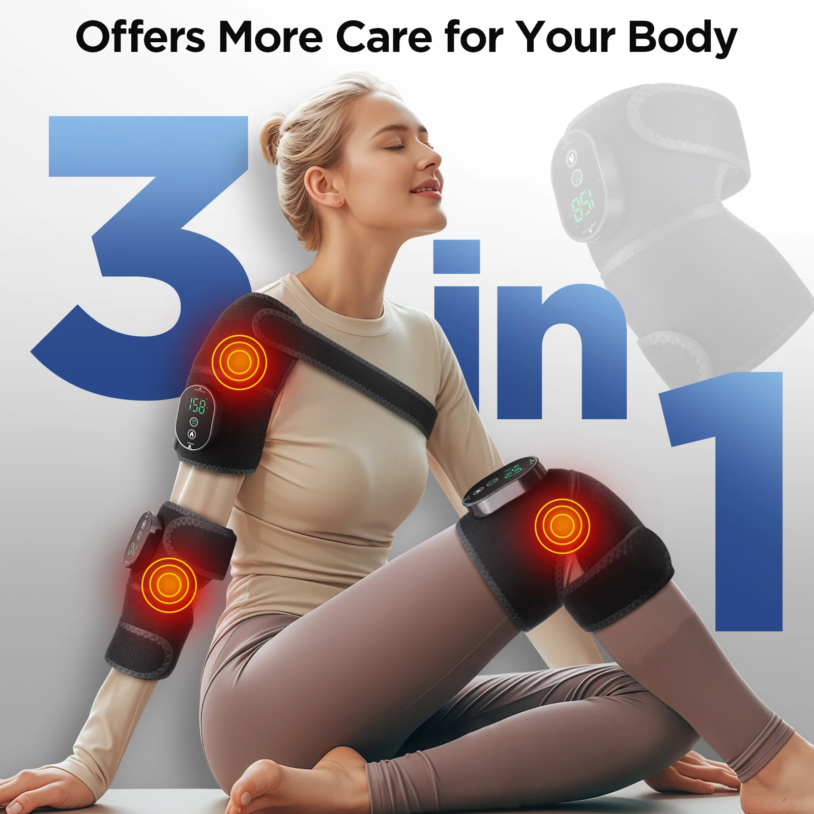 Electric Cordless Thermal Knee Pad Brace Massager 3 in 1 for Shoulder Elbow Joint Care Knee Support Muscle Relax Hot Compress
Electric Cordless Thermal Knee Pad Brace Massager 3 in 1 for Shoulder Elbow Joint Care Knee Support Muscle Relax Hot Compress