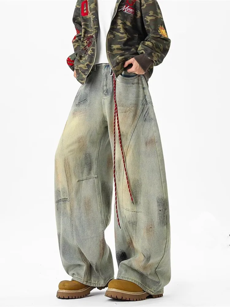 2025 American Retro Distressed Blue Y2K Streetwear Baggy Jeans Pants For Men Clothing Straight Denim Trousers Pantalones Hombre
2025 American Retro Distressed Blue Y2K Streetwear Baggy Jeans Pants For Men Clothing Straight Denim Trousers Pantalones Hombre