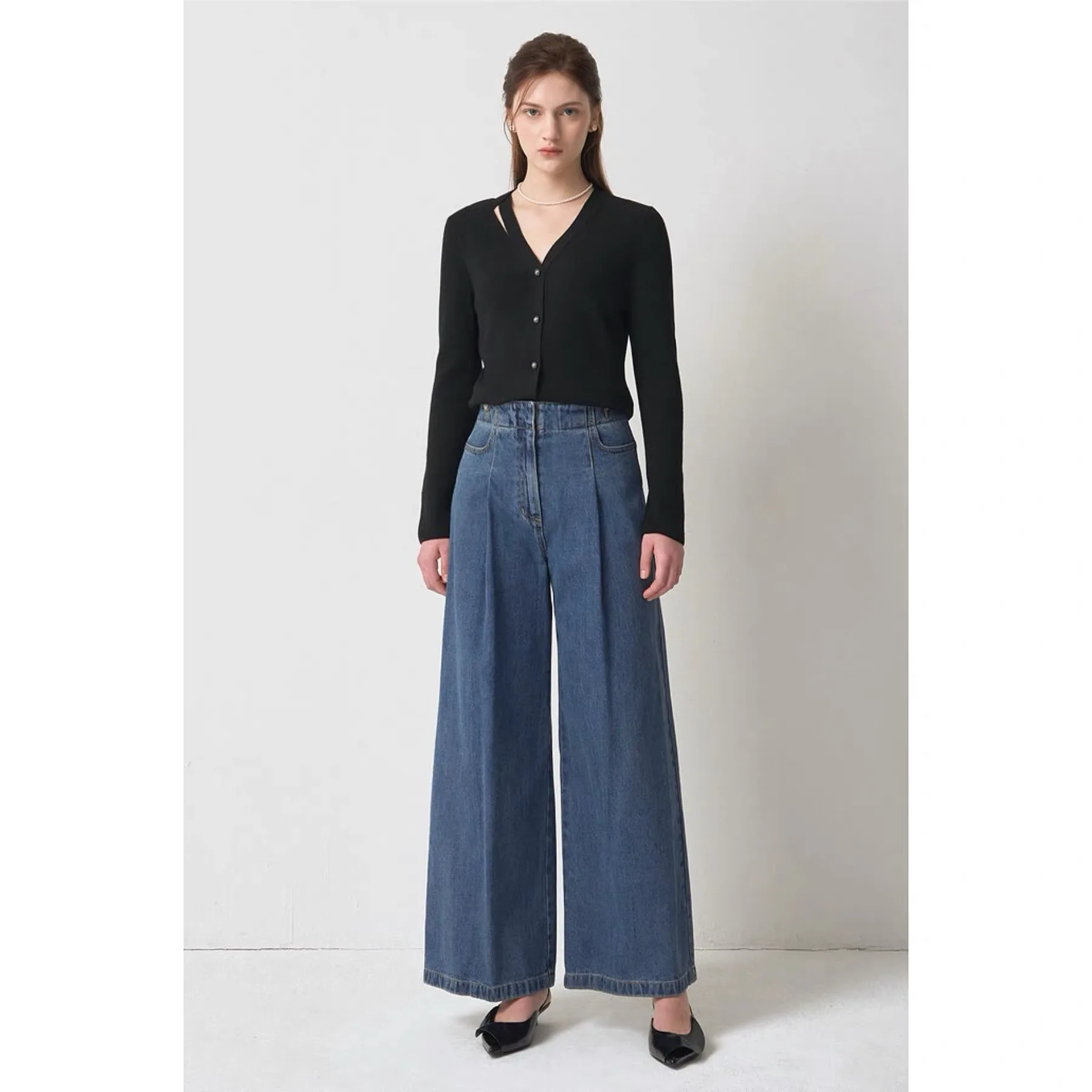 High Waist Wide Leg Jeans Cotton Casual Straight Cut Spring Fashion Commute Style Women's Pure Cotton Denim Pleated Skinnier
High Waist Wide Leg Jeans Cotton Casual Straight Cut Spring Fashion Commute Style Women's Pure Cotton Denim Pleated Skinnier