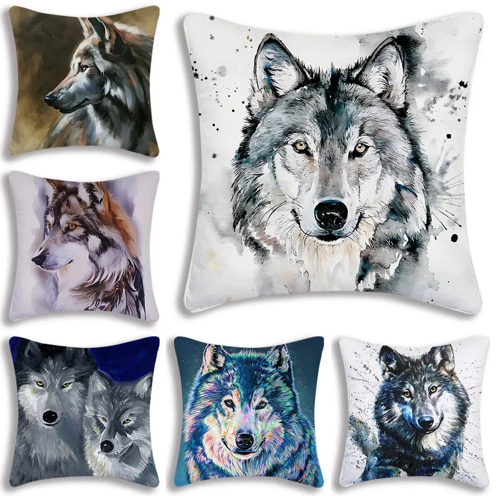 Wolf Painting Pillow Covers Cartoon Sofa Decorative Home Double-sided Printing Short Cute Cushion Cover
Wolf Painting Pillow Covers Cartoon Sofa Decorative Home Double-sided Printing Short Cute Cushion Cover
