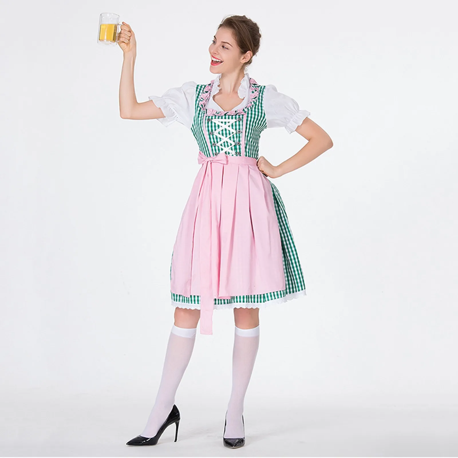Women Short Dresses High Waist Oktoberfest Vintage Dress Puff Sleeve Beer Costume Stage Performance Dress Summer Cosplay Costume
Women Short Dresses High Waist Oktoberfest Vintage Dress Puff Sleeve Beer Costume Stage Performance Dress Summer Cosplay Costume
