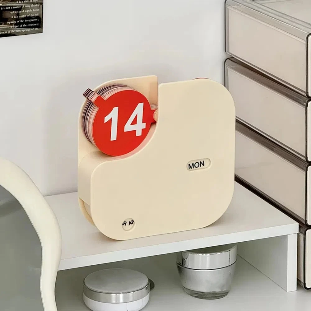 Minimalist Plastic Desk Calendar Mini Flip Cheese Calendar Perpetual Calendar Home and Office Use
Minimalist Plastic Desk Calendar Mini Flip Cheese Calendar Perpetual Calendar Home and Office Use
