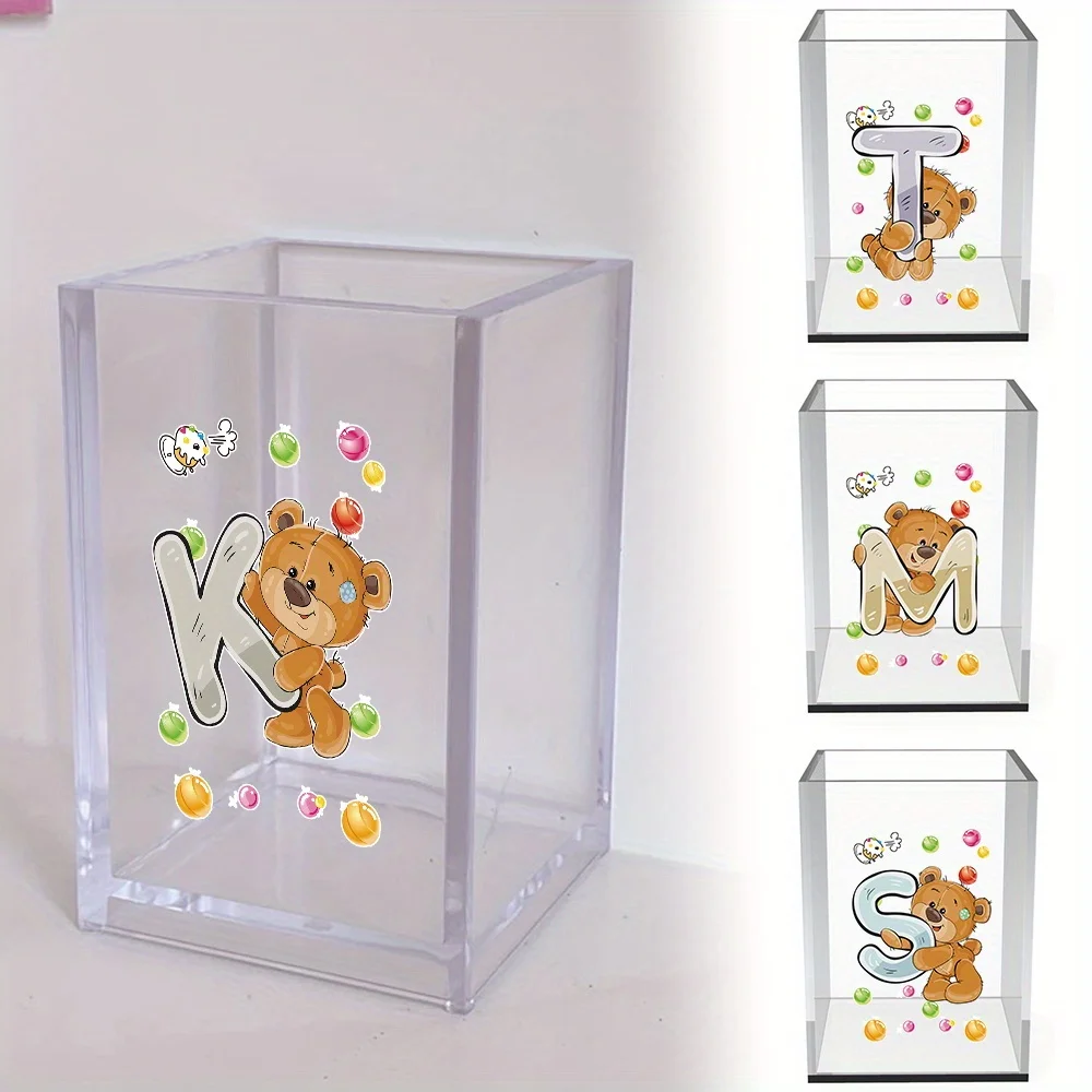 Make Up Organizer Box Acrylic Pencil Pen Holder Desk Holder Makeup Brush Storage Case Initial Name Bear 26 Letters Pattern
Make Up Organizer Box Acrylic Pencil Pen Holder Desk Holder Makeup Brush Storage Case Initial Name Bear 26 Letters Pattern