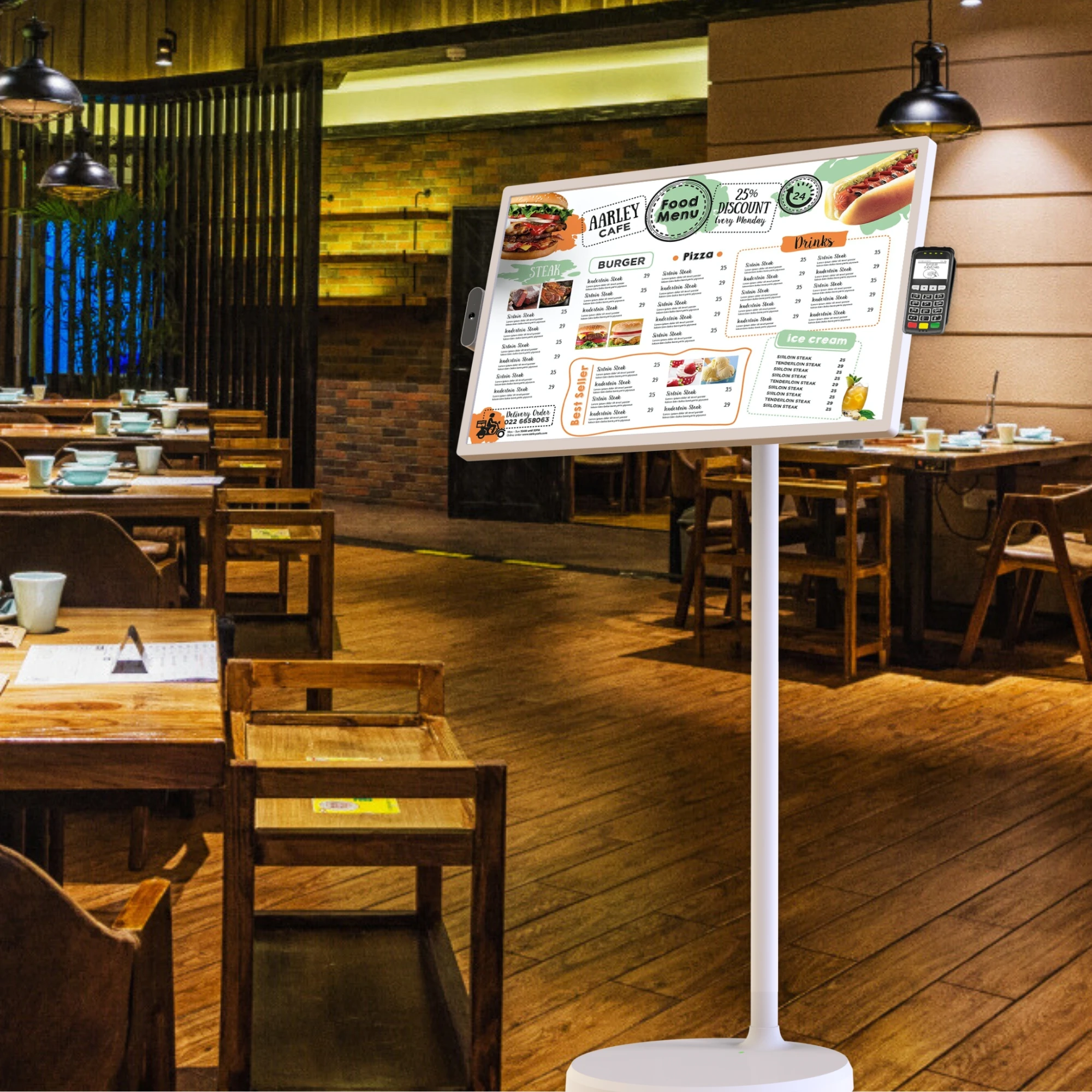 24 32 Inch 8+128gb Android 13 1920*1080 24 Inch Digital Signage Display Kitchen Display Screen Kitchen Display System