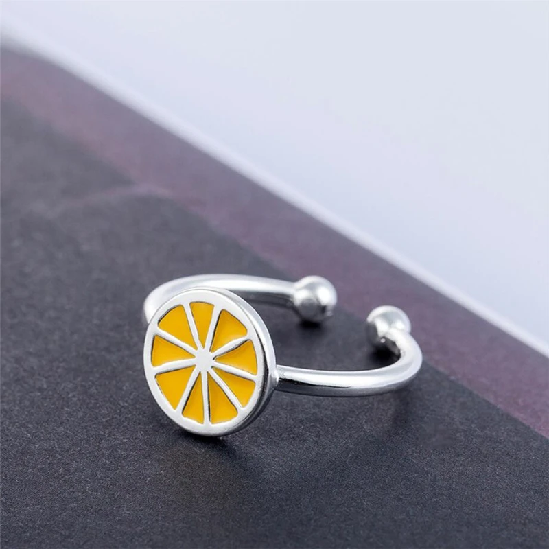 Simple Lovely Summer Cool Fruit Orange Creative 925 Sterling Silver Female Resizable Opening Ring For Women Jewelry RI341
Simple Lovely Summer Cool Fruit Orange Creative 925 Sterling Silver Female Resizable Opening Ring For Women Jewelry RI341