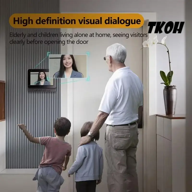 TKOH-Домофон Дверной звонок Ночной HD-Vision 4,3-дюймовый IPS-экран Водонепроницаемая камера дверного звонка Умный дом Безопасности Видео за звонком
TKOH-Домофон Дверной звонок Ночной HD-Vision 4,3-дюймовый IPS-экран Водонепроницаемая камера дверного звонка Умный дом Безопасности Видео за звонком