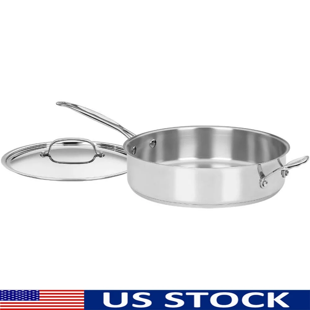 Stainless Steel Sauté Pan with Cover Helper Handle Nonstick Aluminum Base Dishwasher Safe Cookware Professional Performance
Stainless Steel Sauté Pan with Cover Helper Handle Nonstick Aluminum Base Dishwasher Safe Cookware Professional Performance