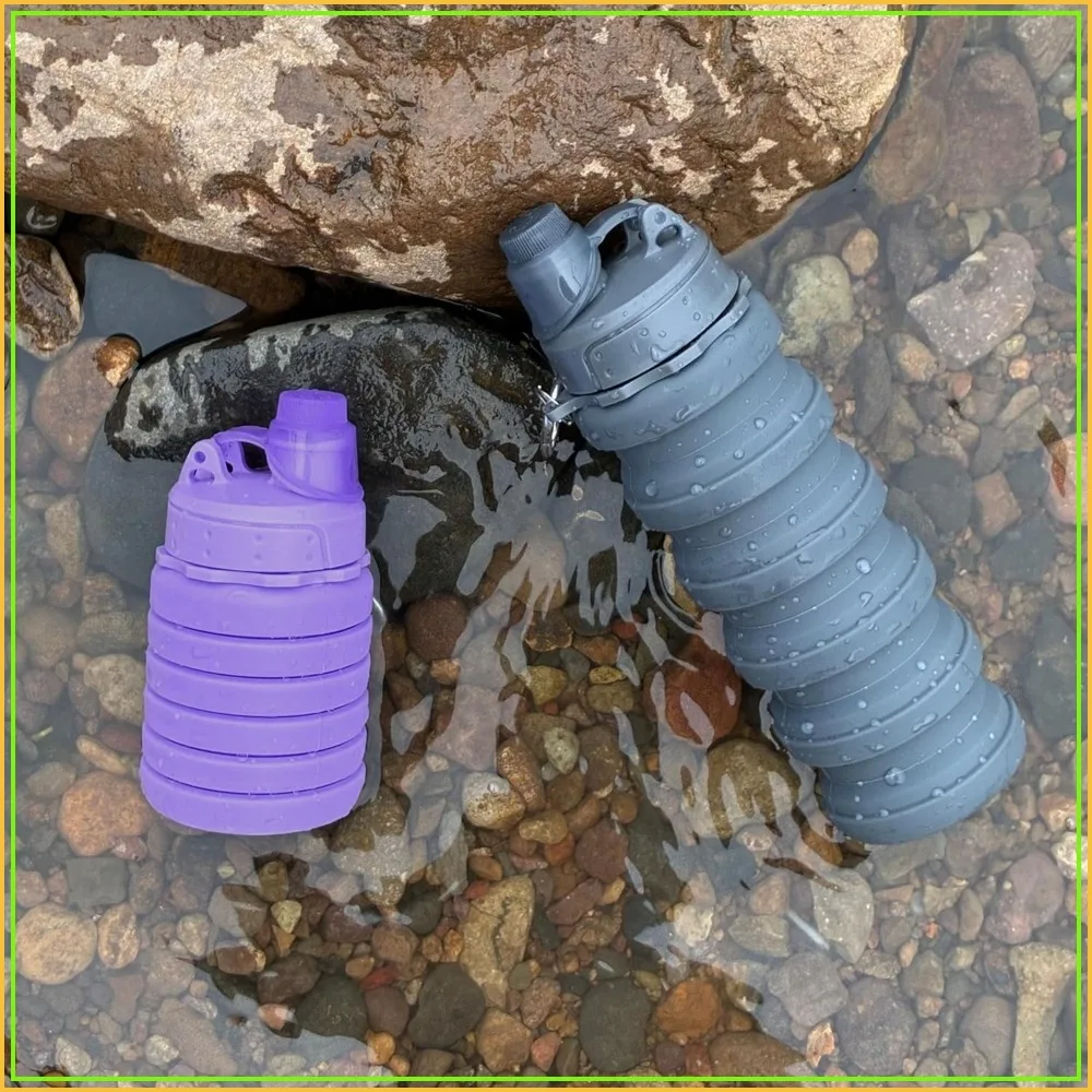 Collapsible Water Bottle 500ml, Portable Silicone Travel Water Bottle with Carabiner, Leakproof, Reusable for Hiking, Camping
Collapsible Water Bottle 500ml, Portable Silicone Travel Water Bottle with Carabiner, Leakproof, Reusable for Hiking, Camping