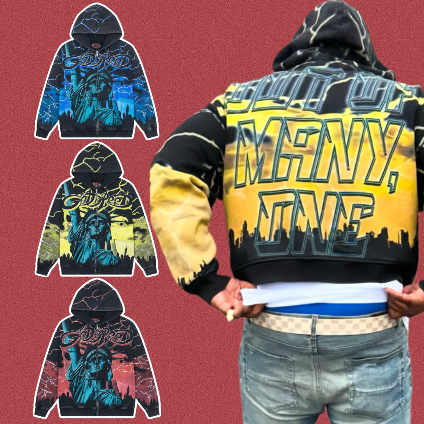 Godspeed American Sle Street Retro High Street Lightning Casual Open Cardigan Hoodie Men's Trendy Clothing Spring Autumn Wi...
Godspeed American Sle Street Retro High Street Lightning Casual Open Cardigan Hoodie Men's Trendy Clothing Spring Autumn Wi...