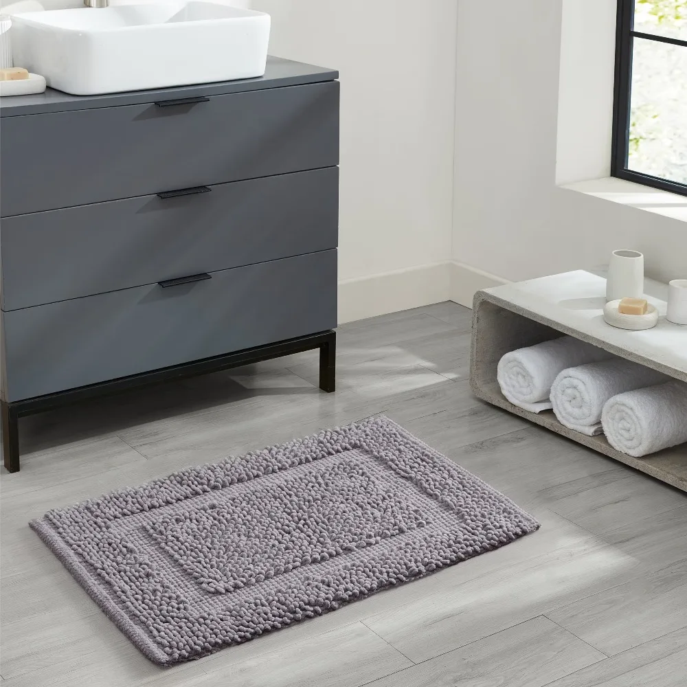 Non Slip Bath Mat 100% Cotton Bathroom Rug Soft Absorbent Microfiber Floor Mat for Bath Tub and Shower Charcoal Grey 17 x 24 Inches
Non Slip Bath Mat 100% Cotton Bathroom Rug Soft Absorbent Microfiber Floor Mat for Bath Tub and Shower Charcoal Grey 17 x 24 Inches