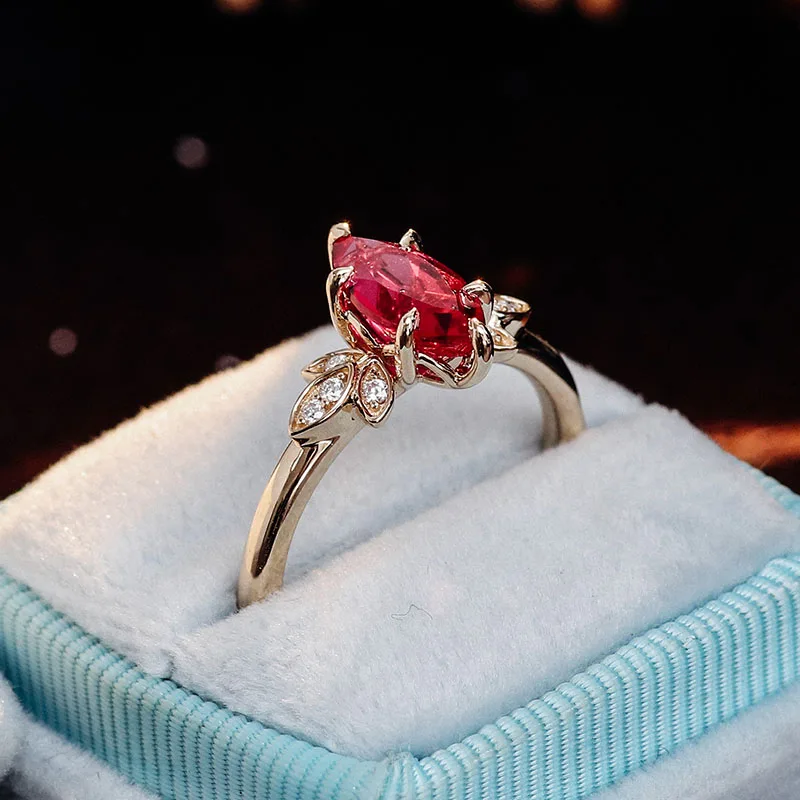 Provence Wedding Ring Ruby Marquise cut Lab Gemstone 10K Solid Gold DEF/VS Lab Diamonds Side Stone Engagement ring Custom
Provence Wedding Ring Ruby Marquise cut Lab Gemstone 10K Solid Gold DEF/VS Lab Diamonds Side Stone Engagement ring Custom