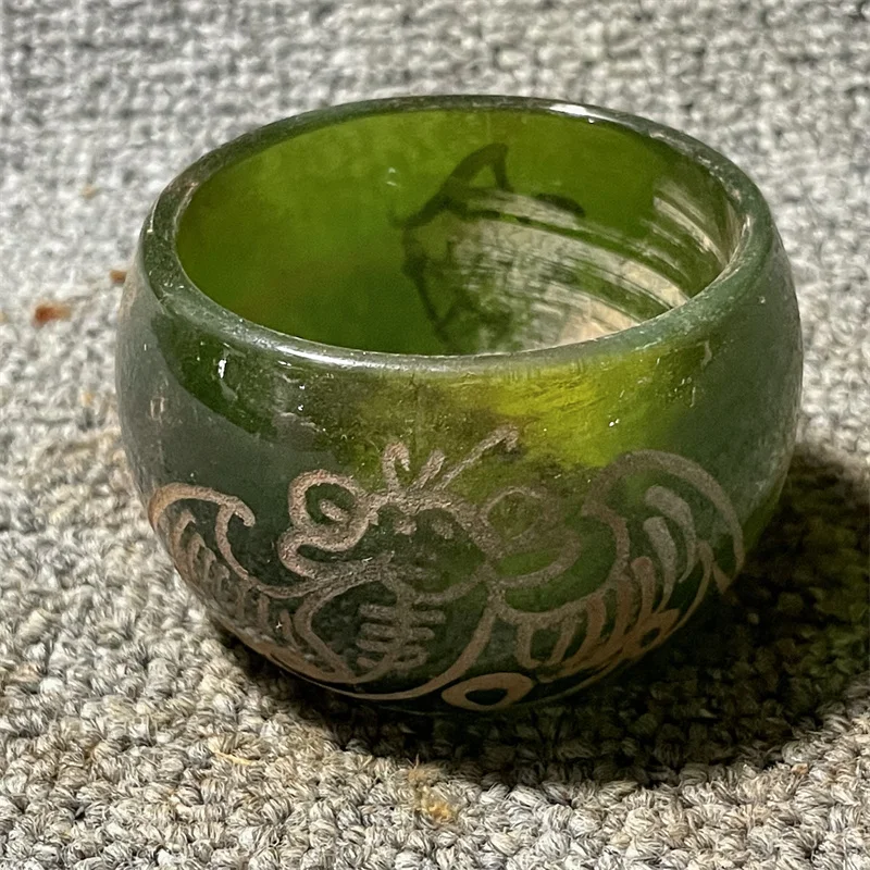 Chinese Collectible Xiuyu Craftsmanship Classical Stone Carving Ornament Antique Jade Artifact Cup Tea Bowl
Chinese Collectible Xiuyu Craftsmanship Classical Stone Carving Ornament Antique Jade Artifact Cup Tea Bowl
