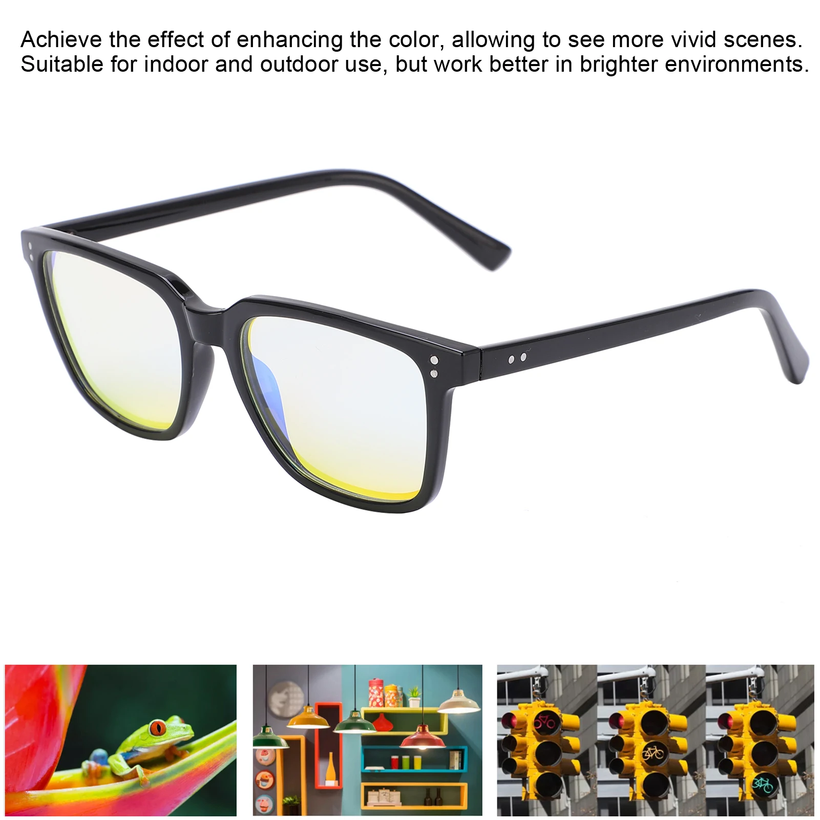 Colorblind Correction Glasses Full Frame UV400 Waterproof for Men Women Outdoor Indoor Red Green Correction Glasses
Colorblind Correction Glasses Full Frame UV400 Waterproof for Men Women Outdoor Indoor Red Green Correction Glasses