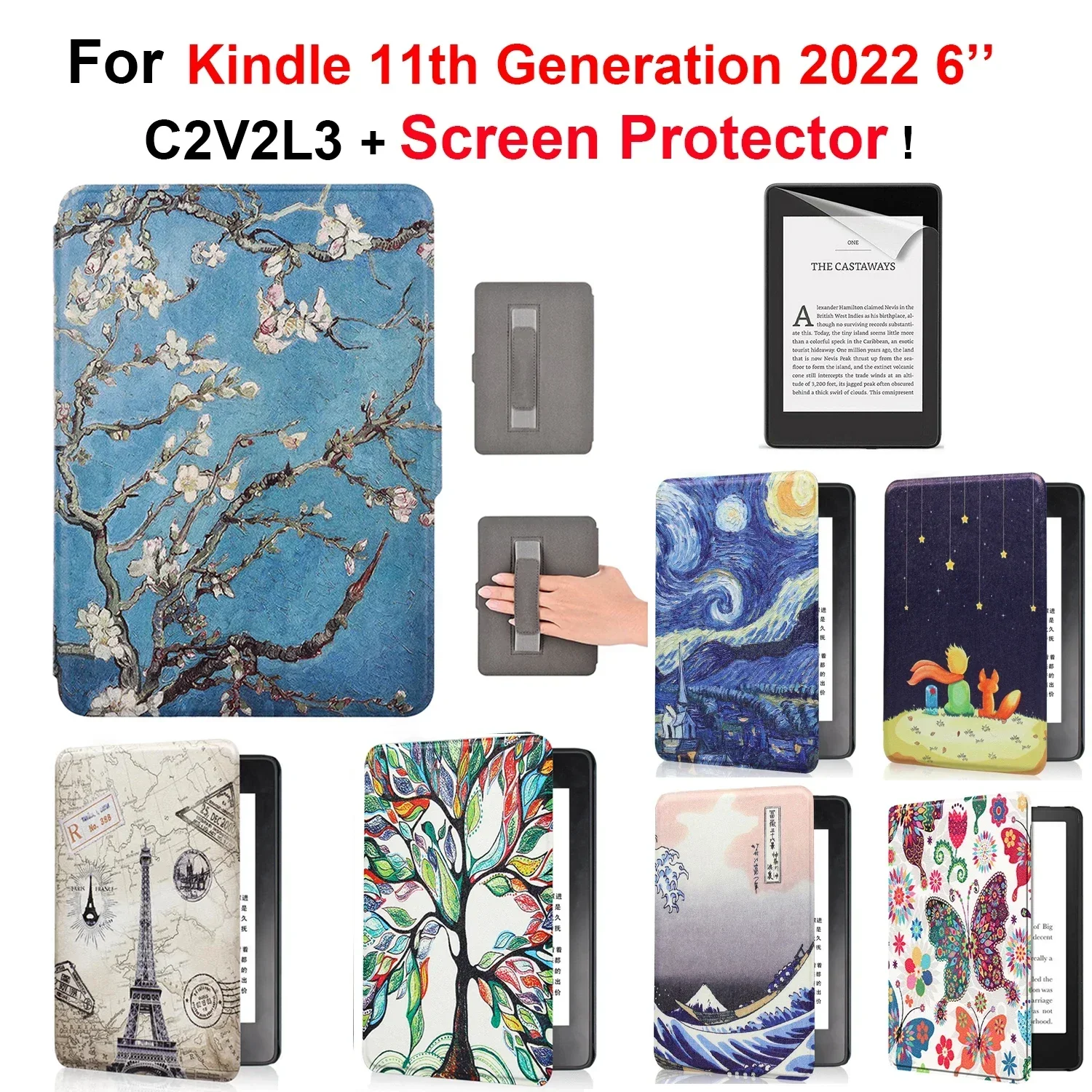 Кожаная флейта для Kindle 11 поколения 2022 6 дюймов C2V2L3 + защита для экрана ручной ремешок Funda электронная книга автоматическое Пробуждение сна смарт-Обложка
Кожаная флейта для Kindle 11 поколения 2022 6 дюймов C2V2L3 + защита для экрана ручной ремешок Funda электронная книга автоматическое Пробуждение сна смарт-Обложка