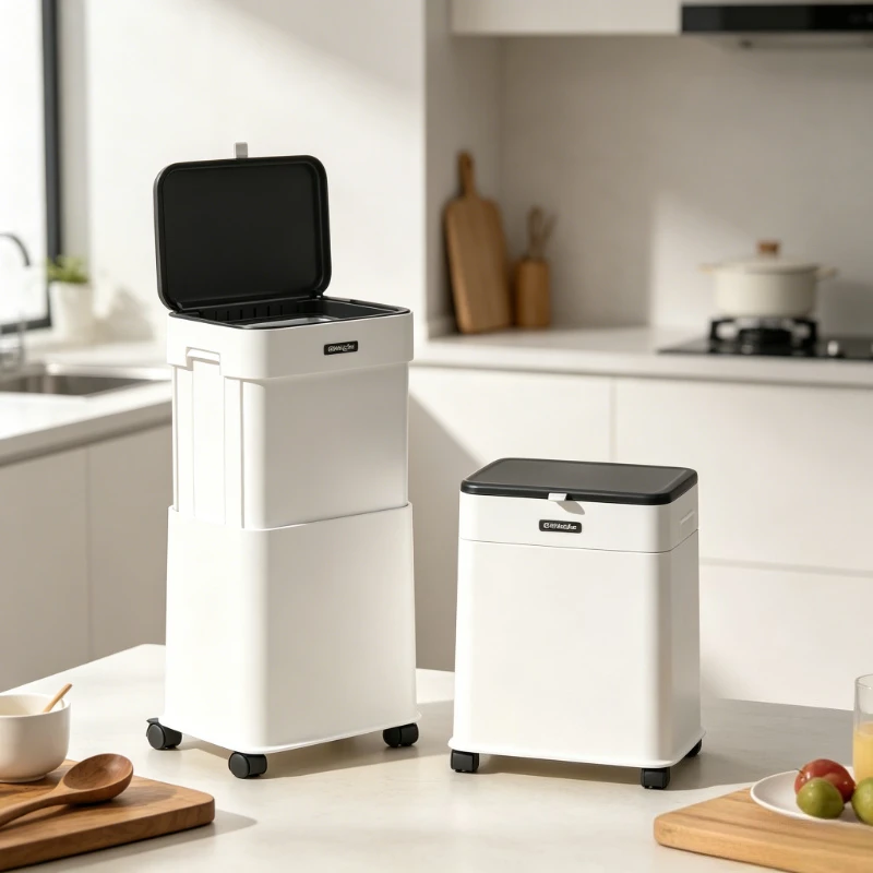 Press Top Kitchen Trash Can, Wheeled High Leg Rubbish Bin with Slide Lid, Large Capacity Rolling Waste Container for Home
Press Top Kitchen Trash Can, Wheeled High Leg Rubbish Bin with Slide Lid, Large Capacity Rolling Waste Container for Home