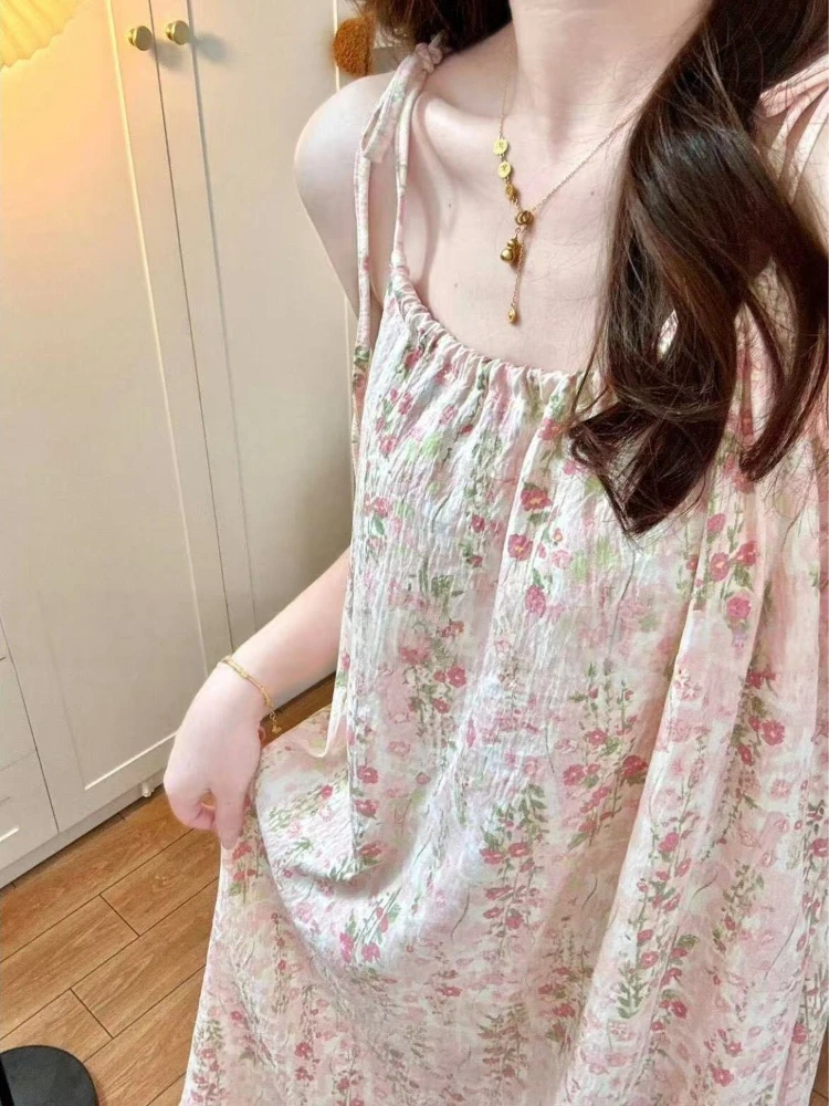 Nightgowns Women Sweet Floral Lovely Summer Loose Casual Lace-up Korean Style Square Collar Homewear Cute Girls Soft Leisure Ins
Nightgowns Women Sweet Floral Lovely Summer Loose Casual Lace-up Korean Style Square Collar Homewear Cute Girls Soft Leisure Ins
