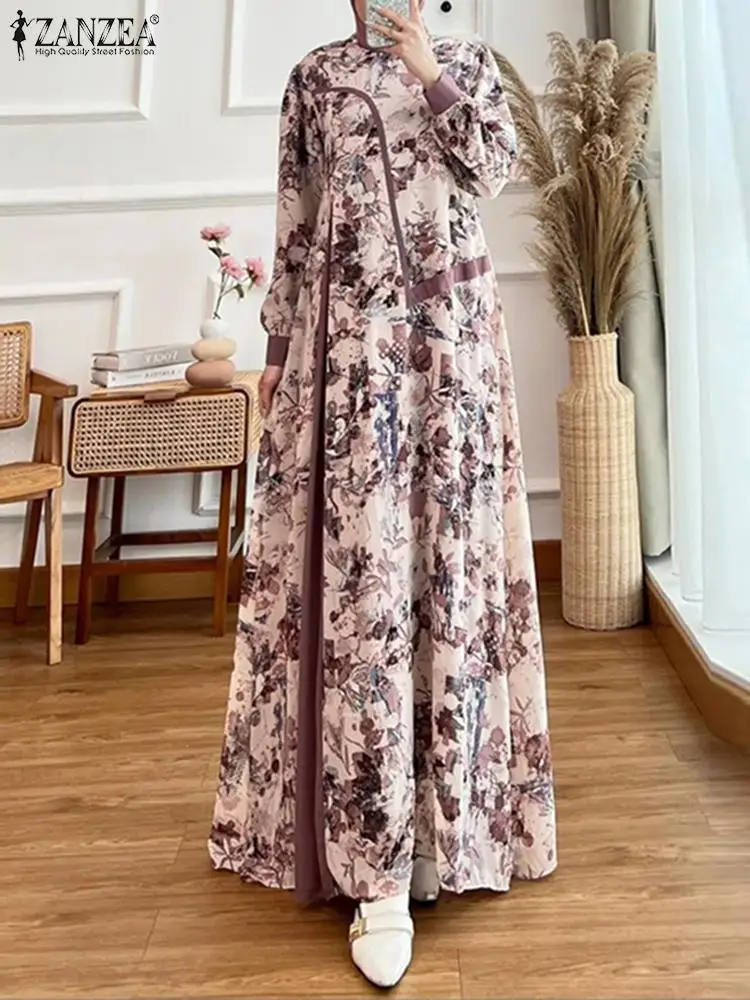 ZANZEA Women Bohemain Patchwork Robe Femme Floral Printed Maxi Dress Muslim Abaya Dubai Vestidos Long Sleeve Loose Sundress
ZANZEA Women Bohemain Patchwork Robe Femme Floral Printed Maxi Dress Muslim Abaya Dubai Vestidos Long Sleeve Loose Sundress