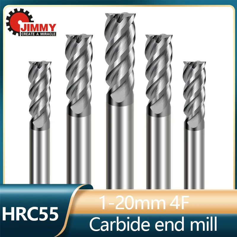 JIMMY HRC50 4-зубая твердосплавная фреза, концевая фреза из вольфрамовой стали, фрезерные инструменты с ЧПУ
JIMMY HRC50 4-зубая твердосплавная фреза, концевая фреза из вольфрамовой стали, фрезерные инструменты с ЧПУ