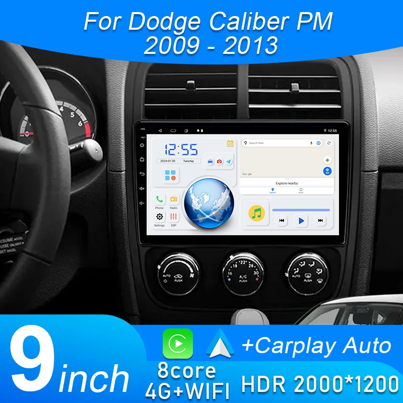 Car Radio For Dodge Caliber PM 2009 - 2013 Android Auto BT Carplay GPS Navigation Multimedia Video Player Stereo 4G No 2din DVD
Car Radio For Dodge Caliber PM 2009 - 2013 Android Auto BT Carplay GPS Navigation Multimedia Video Player Stereo 4G No 2din DVD