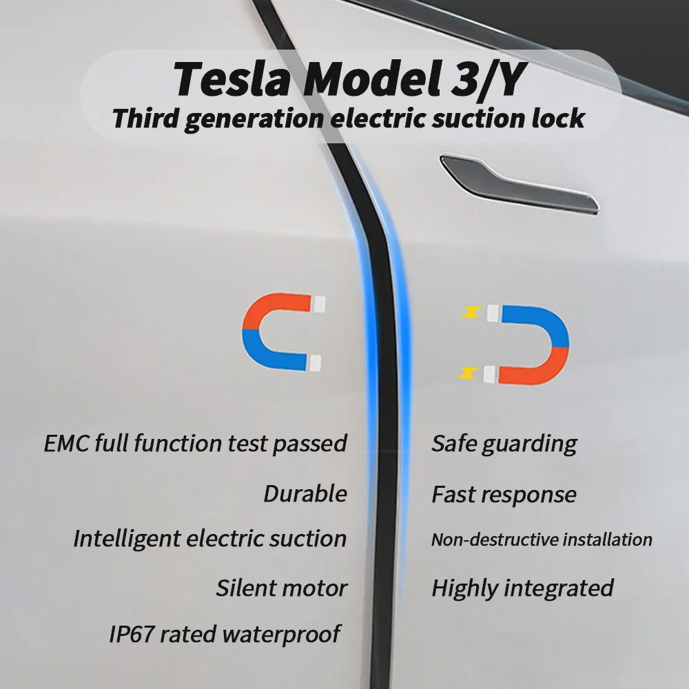 Smart Electric Suction Door Lock For Tesla Model 3/Y 2019-2023 Brake Closing Soft Close Anti Pinch Automatic Locks Switch Door
Smart Electric Suction Door Lock For Tesla Model 3/Y 2019-2023 Brake Closing Soft Close Anti Pinch Automatic Locks Switch Door