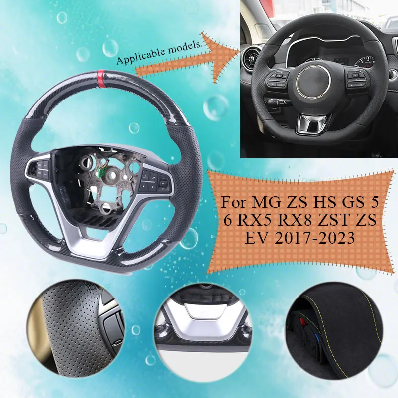 Gloss Carbon Fiber Car Steering Wheel Cover For MG ZS HS GS 5 6 RX5 RX8 ZST ZS EV 2017-2023 Scratch-Proof Steering Wheel Grip
Gloss Carbon Fiber Car Steering Wheel Cover For MG ZS HS GS 5 6 RX5 RX8 ZST ZS EV 2017-2023 Scratch-Proof Steering Wheel Grip