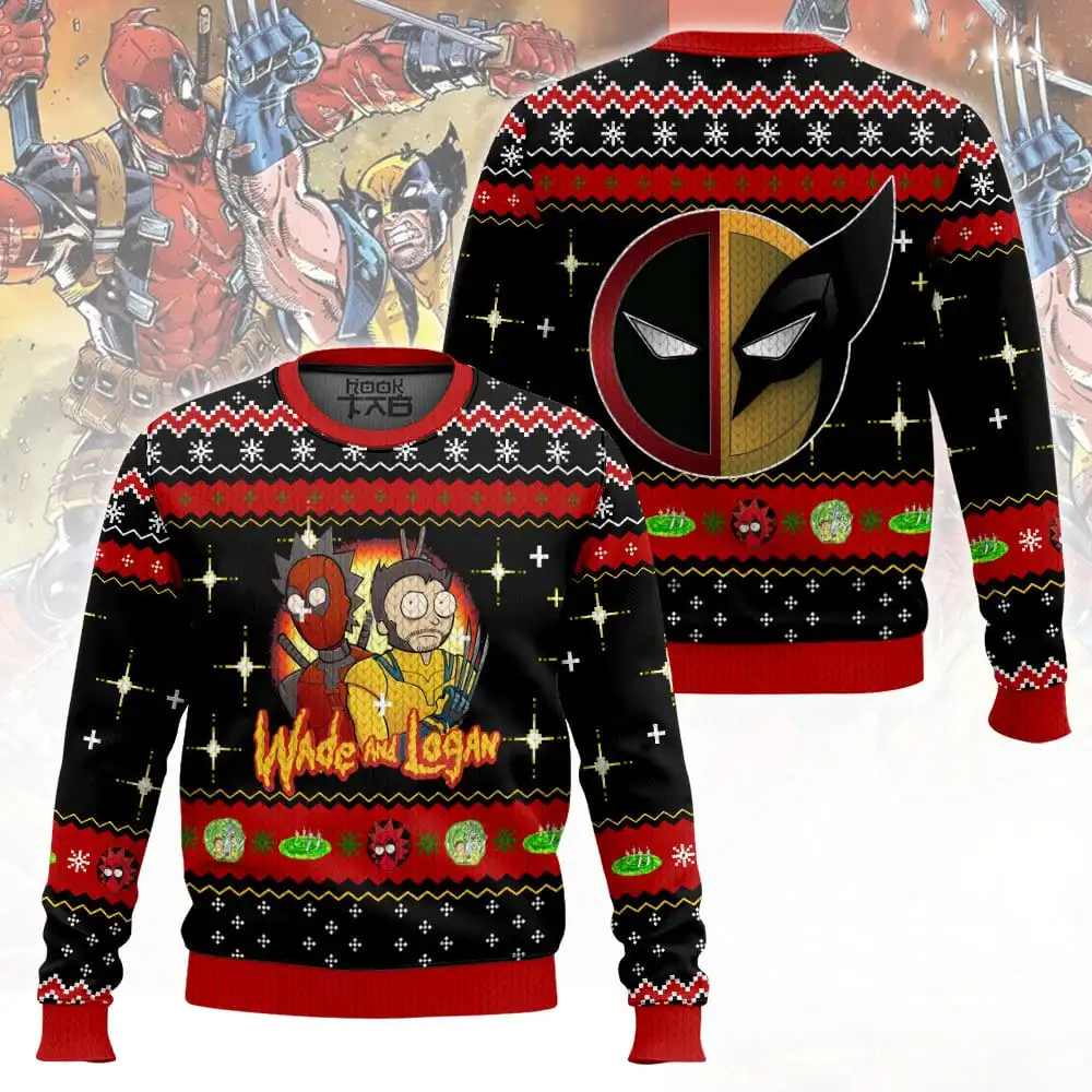 Deadpool Wolverine Q-version Christmas Ugly Sweater Fun Creative Men's Autumn Winter Sweater Trendy Funny Christmas Gift Party
Deadpool Wolverine Q-version Christmas Ugly Sweater Fun Creative Men's Autumn Winter Sweater Trendy Funny Christmas Gift Party
